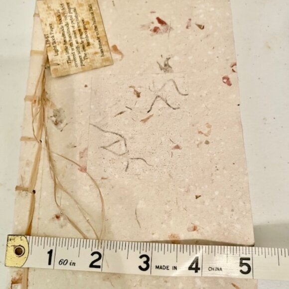 Hand made Bali Balinese Flower journal notebook bamboo paper Raffia Straw Eco - Picture 10 of 11